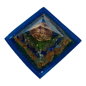 Extended Range 'Water & Earth' Orgone Pyramid - large 4" base